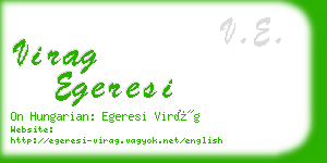 virag egeresi business card